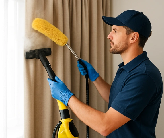 Trusted drapes cleaning technician Matty Curtain Cleaning arana-hills QLD